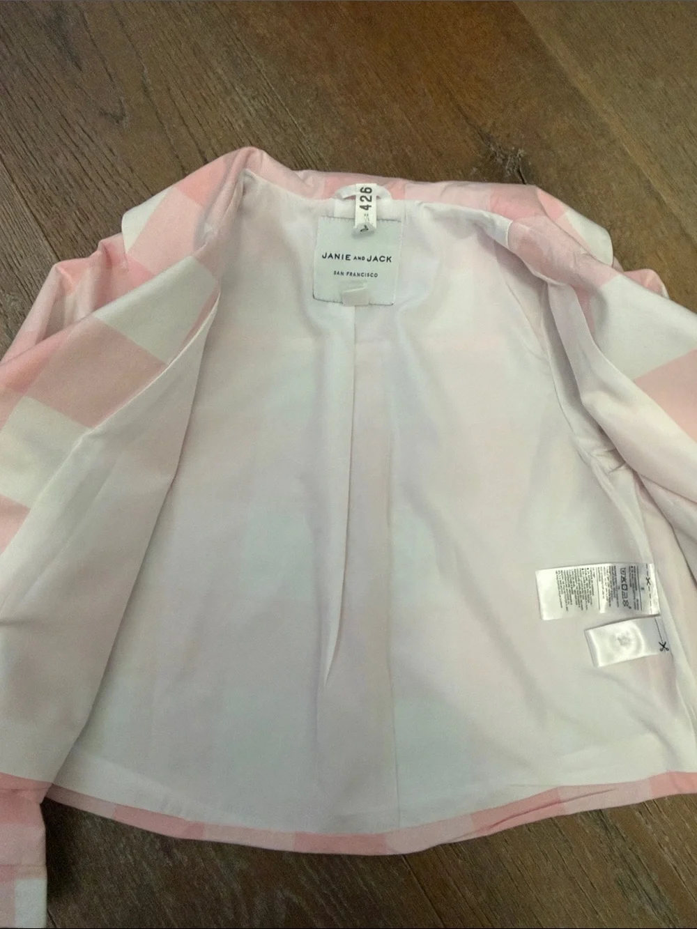 Janie and Jack Pink & White Gingham Button-Front Shirt